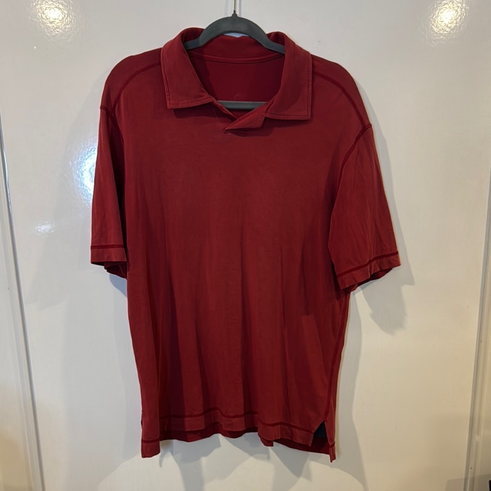 Lululemon Athletica Red Polo Shirt